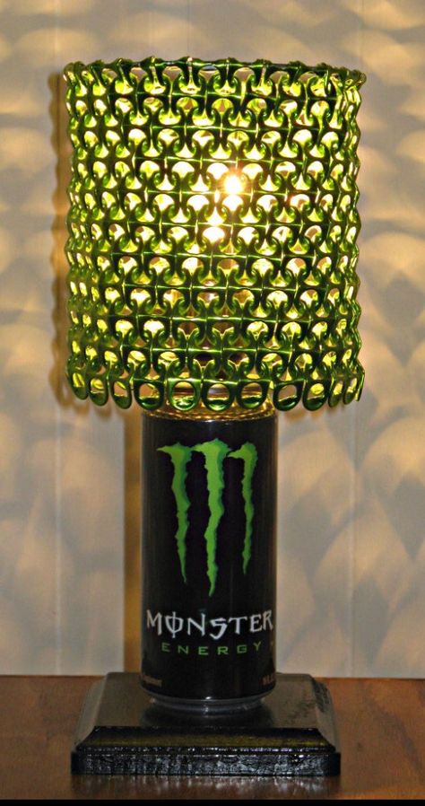 Monster Energy Can Diy, Monster Can Heart, Ideas To Do With Monster Cans, Can Ideas, Soda Cans Crafts, Can Diy, Monster Can Diy Room Decor, Monster Diy, Monster Can Art