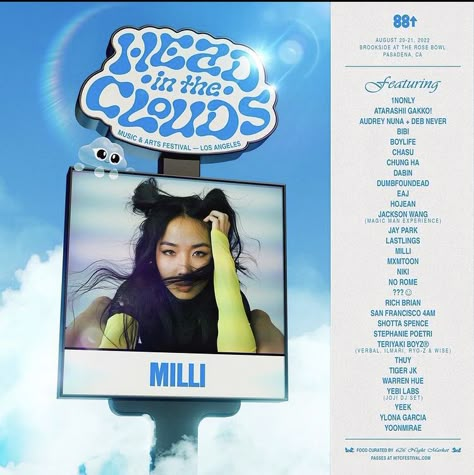 milli “Heads in the Clouds“ Milli Thai Rapper, Head In The Clouds Festival, Ylona Garcia, Heads In The Clouds, Graphic Shapes Design, Graphic Shapes, Shapes Design, Magic Man, Fake Smile