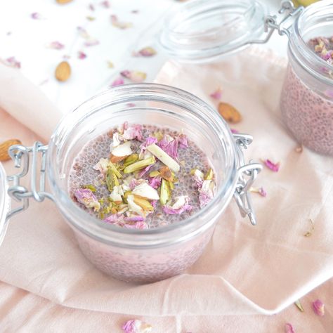 Rose Cardamom Chia Pudding – RAVS KITCHEN Chia Seed Recipes Pudding, Dessert Alternatives, Chia Seed Recipes, Rose Flavored, Chia Pudding Recipes, Cooking Tutorials, Chia Seed Pudding, Cardamom Powder, Nuts & Seeds