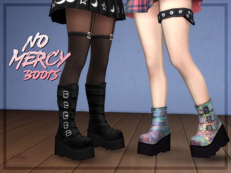 Sims 4 Cc Goth, Cc Shoes, Sims 4 Cc Shoes, Goth Boots, Sims 4 Mm Cc, Play Sims, No Mercy, Sims 4 Characters, Sims 4 Mm