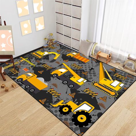 PRICES MAY VARY. Realistic Design:The construction decor for boys room features a detailed and lifelike design,excavator carpet sure to excite and engage your child's imagination. Versatile:The kids rugs for playroom is suitable for both indoor and outdoor use,construction decor for boys room making it a great choice for playrooms,bedrooms,or outdoor patios,game room. Encourages Imagination and Learning:The construction rug design provides an opportunity for imaginative play,excavator rug design Excavator Rug, Construction Nursery Theme, Rugs For Playroom, Car Rugs, Patio Games, Car Rug, Construction Bedroom, Construction Decor, Play Car