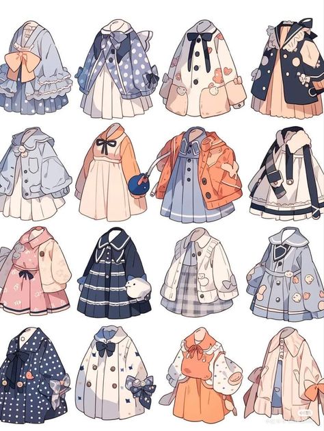 Cute Anime Outfits, Clothes Drawing, Clothing Sketches, Art Outfits, Dress Design Drawing, Clothing Design Sketches, Fashion Drawing Dresses, Drawing Anime Clothes, Dress Design Sketches