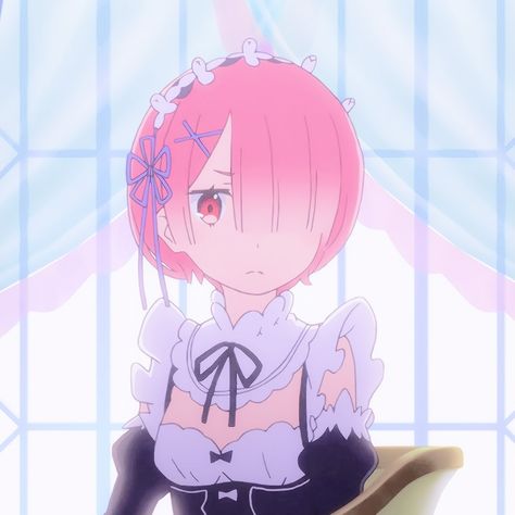 Ram Icons Re Zero, Re Zero Ram Fanart, Ram Pfp, Ram Icon, Ram Anime, Ram Re Zero, Re:zero Ram, Cutecore Pfp, Ram And Rem