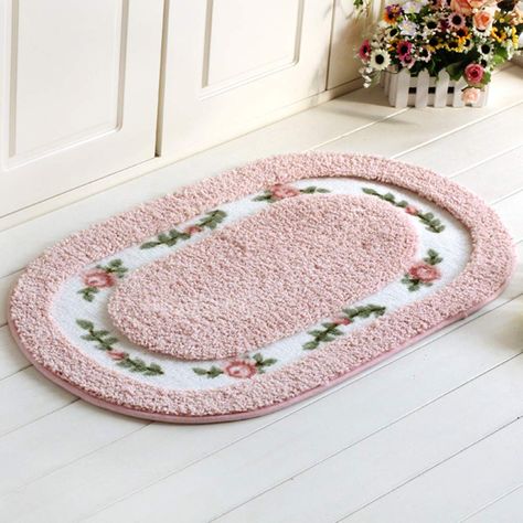 PRICES MAY VARY. Perfect Size & Wide Use: This bathroom mat measures about 20"x31"(50x80cm); Beautiful & Romantic Rose Flower Pattern design make it easy to go with any home decor. Soft Bathroom Rugs Bath Mat Door Mat Soft Area Rugs Welcome Mat. Non Slip Door Mat Floor Mat Bedroom Rugs Living Room Carpet Kitchen Mat. This Nice Rose Flower Rug Suitable for Bedroom,Bathroom,Living Room,Kitchen,Kids Play Room,Dining Room and So On,It Will Makes Your Home More Beautiful. Made of Coral Fleece,Super S Flower Bathroom, Furniture Placement Living Room, Rugs Slipping, Oval Area Rug, Flower Rug, Cheap Carpet Runners, Mat Kitchen, Bathroom Carpet, Living Comedor