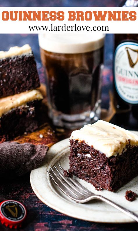 Guinea’s Brownies, Brownies Video, Guinness Brownies, Chocolate Banana Brownies, Ghirardelli Brownie Mix, Guinness Recipes, Triple Chocolate Brownies, Brownie Mix Recipes, Chocolate Smores