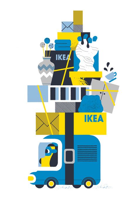 Ikea on Behance Ikea Logo, Green Man Festival, Design Studio Logo, Logo Poster, Studio Logo, Flat Illustration, Look Vintage, 그림 그리기, Creative Studio