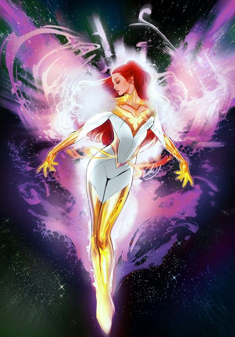 White Phoenix Of The Crown, Galaxy Suit, Phoenix Marvel, Phoenix Force, Neural Art, Xmen Comics, Jean Grey Phoenix, Phoenix Art, Phoenix Bird