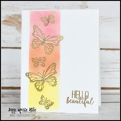 Card Decoration Ideas, Butterfly Cards Handmade, Butterfly Craft, Heat Embossing, Ink Blending, Card Decoration, Helen Keller, Butterfly Cards, Stamping Up