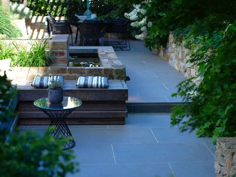 Sydney Landscape, Stone Water Features, Eco Outdoor, Courtyard Ideas, Outdoor Paving, Terrace Garden Design, Outdoor Living Design, Landscape Materials, Secret Gardens