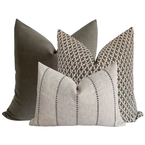 Indulge in the art of relaxation and envelop your home in warmth with our Gray Comfort Collection—a harmonious blend of style and comfort that transforms any room into a cozy retreat. Our Gray Aesthetic pillow cover set, a meticulously curated set of decorative pillow covers designed to evoke a cozy ambiance in any spa Cushions For Grey Couch, Green Pillows Grey Couch, Throw Pillows For Grey Sectional, Grey Couch Cushion Ideas, Dark Gray Couch Pillow Ideas, Pillows For Grey Sofa, Pillow Pairings, Pillow Covers Design, Decorative Pillows Living Room