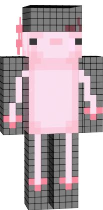 Axolotl Statue Minecraft, Axolotl Minecraft Skin, Cute Minecraft Skins, Axolotl Minecraft, Minecraft Axolotl, Minecraft Outfits, Skin Mine, Axolotl Cute, Minecraft Pictures