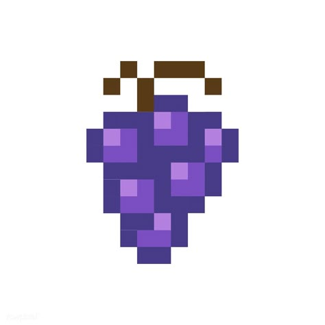 Blue grapes pixelated fruit graphic | free image by rawpixel.com Grape Pixel Art, Cute Pixel Png, Fruit Pixel Art, Pixel Fruit, Pixel Art Animals, Pixel Art Food, Fruit Graphic, Pixel Png, Piskel Art