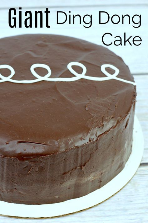 Homemade Ding Dong Cake Recipe #cake #dingdong #hostess #hostessinspired #hostesscupcake #cake #partycake #birthdaycake #birthdayparty Homemade Ding Dongs, Hostess Snack Cakes, Ding Dong Cake Recipe, Hostess Cakes, Ding Dong Cake, Hostess Cupcakes, Perfect Chocolate Cake, Delicious Cream, Moist Chocolate Cake