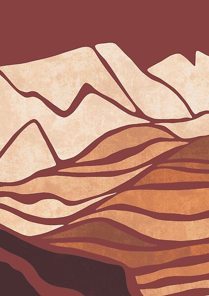 Calm earth tone mountain landscape. #homedecor #boho #colorinspiration Earth Tone Color Aesthetic, Earth Pattern Design, Earth Tone Graphic Design, Earth Tone Mood Board, Mosaic Branding, Desert Elements, Desert Silhouette, Southwest Aesthetic, Earth Pattern