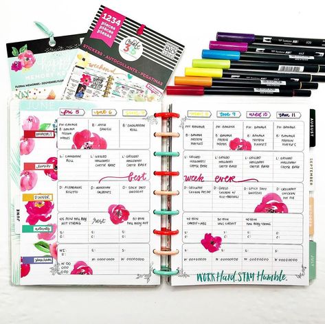 Karyna Soco-Kinsella  🇨🇦 on Instagram: “I have loved turning this Classic Teacher #happyplanner into a Wellness Planner to keep track of my workouts and water and sleep. The WW…” Happy Planner Teacher Layout Ideas, Happy Planner Teacher Layout, Happy Planner Wellness, Happy Teacher Planner, Happy Planner Teacher, Happy Teacher, Wellness Planner, Happy Planner Layout, Free Planner Stickers