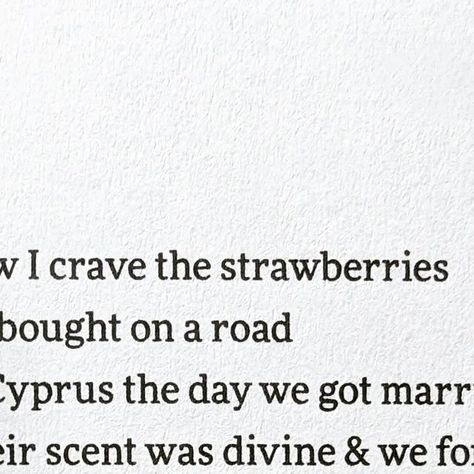 @poetryisnotaluxury on Instagram: "Ode to Hunger by Zeina Hashem Beck @zeinabeck Ode to Hunger  How I crave the strawberries  we bought on a road  in Cyprus the day we got married. Their scent was divine & we forgot  to eat them.  🫀🌚🍓 Returning to this lush love poem on the strawberry full moon From O Penguin Poets  @penguinrandomhouse 2022.  #zeinahashembeck #poetryisnotaluxury #strawberryfullmoon" Strawberry Poem, Strawberry Quotes, Strawberry Full Moon, We Got Married, Love Poem, Love Poems, Cyprus, Beck, Poets