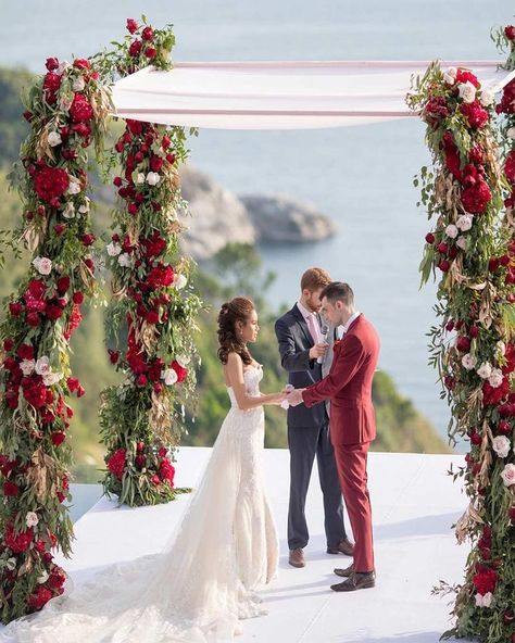 Red And White Wedding Colors For Purity Inspiration Of You Love ❤ red white wedding colors aisle flowers decor #weddingforward #wedding #bride #redandwhitecolors #redandwhitewedding #weddingcolors Pergola Decor, Red White Flowers, Flowers Arch, Red And White Wedding, Summer Wedding Ceremony, Quinceañera Ideas, Popular Wedding Colors, White Weddings Reception, Wedding Colors Red