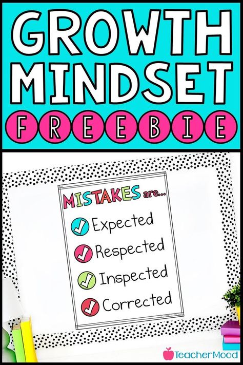 growth mindset poster Mindset Poster, Growth Mindset Posters, Everyone Makes Mistakes, Engaging Lessons, 5th Grades, Elementary Classroom, Growth Mindset, Picture Book, Literature