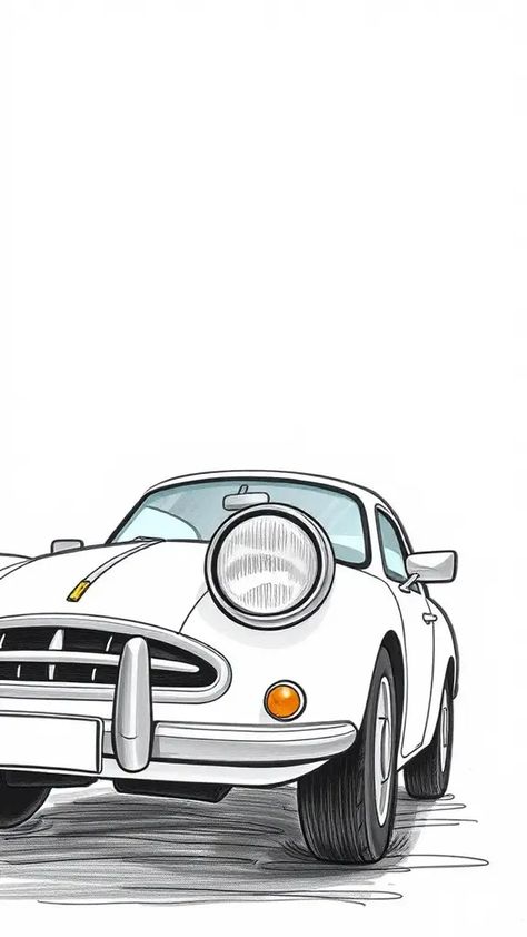 Check Out This Cute Car Drawing & 12+ Other Car Drawing Ideas! #drawing #drawinginspiration Cute Car Drawing, Cartoon Drawings Easy, Car Drawing Ideas, Car Drawing Easy, Cartoon Car Drawing, Easy Cartoon Drawings, Car Drawing, Car Drawings, Car Cartoon