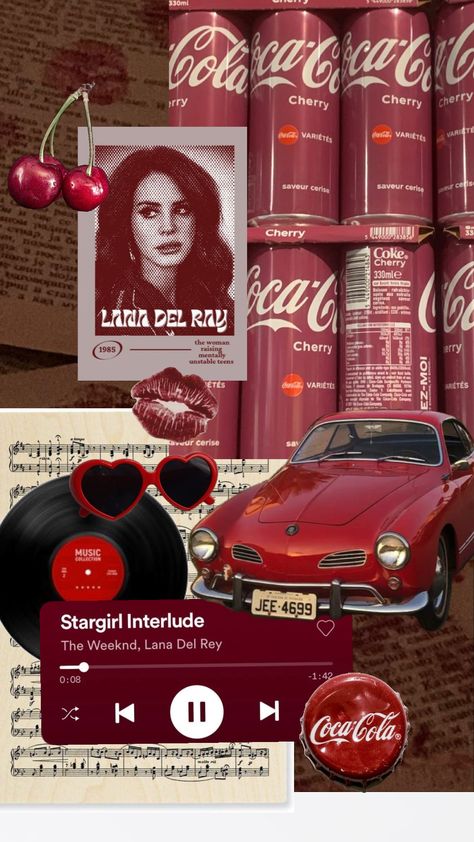 #ldr #lanadelrey #lana #cherry Vintage Americana Aesthetic, 60s Aesthetic, Americana Aesthetic, Cherry Coke, Lana Del Rey Love, Bachelorette Themes, Cherry Cola, Vintage Americana, Minimalist Wallpaper