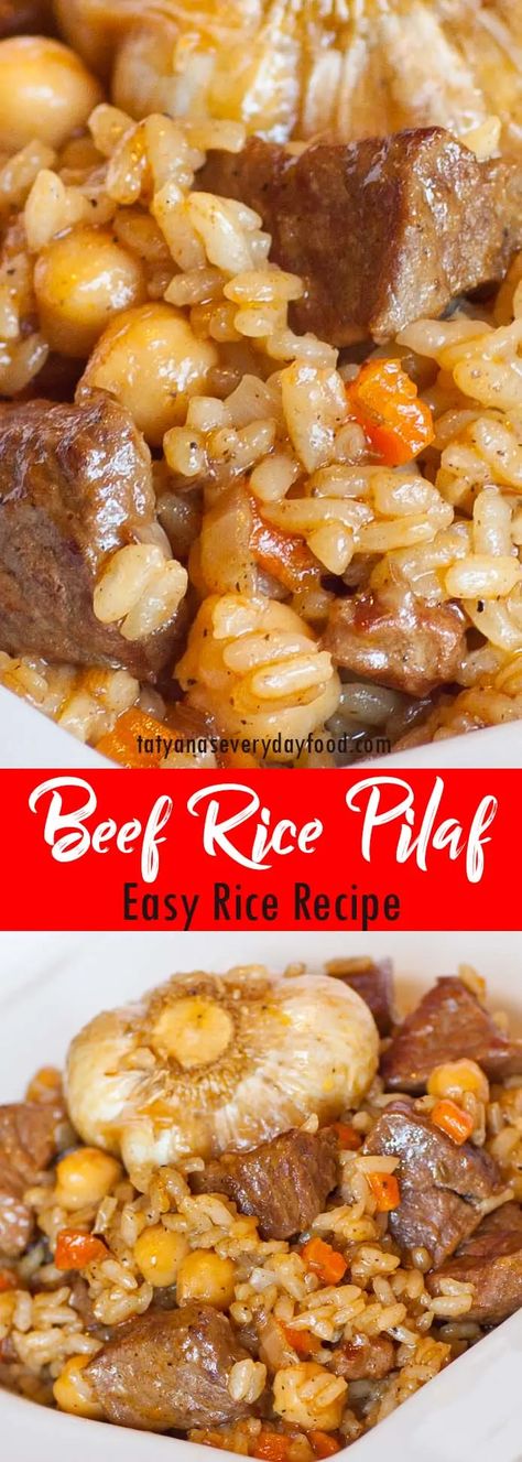 Beef Plov, Plov Recipe, Ukrainian Dishes, Rice Pilaf Recipe, Pilaf Recipes, Beef Rice, Beet Soup, Russian Food, Easy Rice Recipes