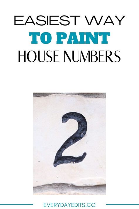 HOW TO PAINT HOUSE NUMBERS - THE EASIEST WAY! Front Porch Urns, Painting Over Tiles, Porch Urns, Wrought Iron Spindles, Tile House Numbers, Paint House, Fireplace Remodel, House Number Sign, House Numbers