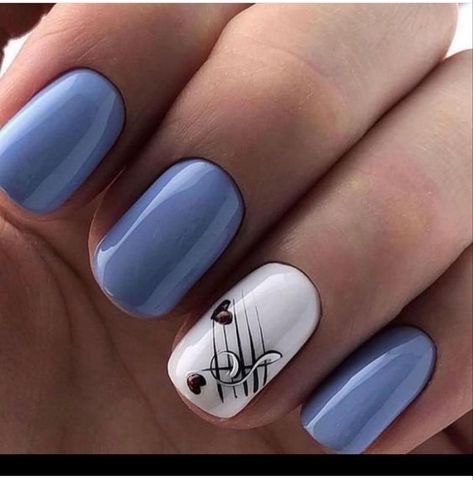 Music Note Nails, Music Nails, Gel Nail Art Designs, Spring Nail Colors, New Nail Art, Trendy Nail Design, Nail Art Tutorial, Gel Nail Art, Creative Nails