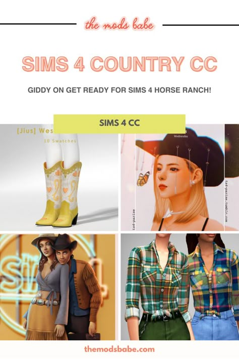 Sims 4 Cc Country Clothes Maxis Match, Sims 4 Cc Cowgirl Hat, Sims 4 Cowgirl Cc Maxis Match, Ts4 Cowgirl Cc, Sims 4 Horse Ranch Cc Maxis Match, Sims4 Country Cc, Country Sims 4, Cowgirl Cc Sims 4, Sims 4 Cowboy Hat