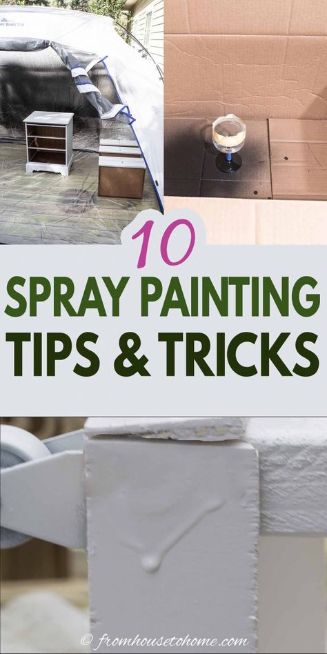 Spray Paint Tips, Spray Paint Techniques, Paint Tricks, Painting Tips And Tricks, Spray Paint Wood, Spray Paint Furniture, Spray Paint Projects, How To Spray Paint, Paint Tools