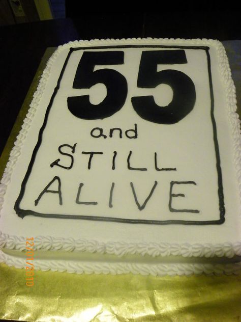 Speed Limit 55 Birthday | wanted a birthday cake for her husband that looked like a speed limit ... Simple Buttercream Frosting, 55th Birthday Party Ideas, 55 Birthday, Speed Limit Sign, Happy 55th Birthday, 55th Birthday Gifts, Cake For Her, Birthday Cake For Husband, New Birthday Cake