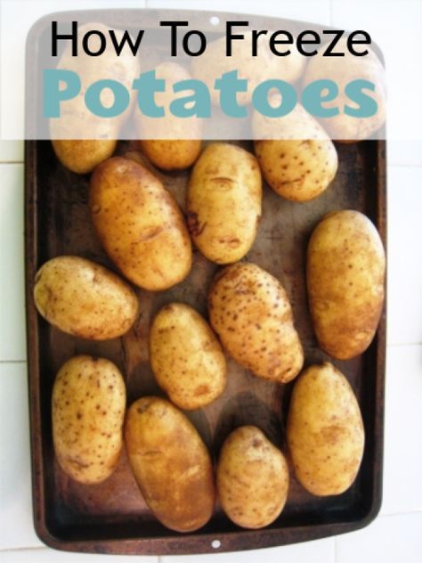 How To Freeze Raw Potatoes, Freezing Potatoes Cooked, How To Save Potatoes, Freeze Potatoes Raw, How To Freeze Hashbrown Potatoes, Freezing Baked Potatoes, Best Way To Freeze Potatoes, Potato Recipes To Freeze, Freezing Potatoes Raw