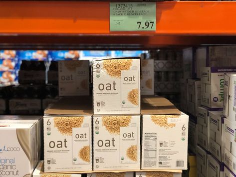 Oat Organic Unsweetened Non-Dairy Beverage - $7.97 #costco #clearance Mini Tacos, Dairy Drinks, Bargain Hunter, Oats, Dairy