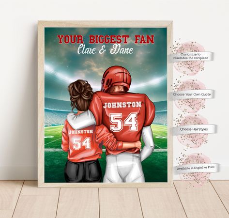 Birthday Gifts For Football Boyfriend, Cute Couple Pics Football, Gifts For Football Boyfriend, Football Gift Basket For Boyfriend, Football Senior Night Gifts, Football Couple, Football Player Gifts, Football Banquet, Lipgloss Business