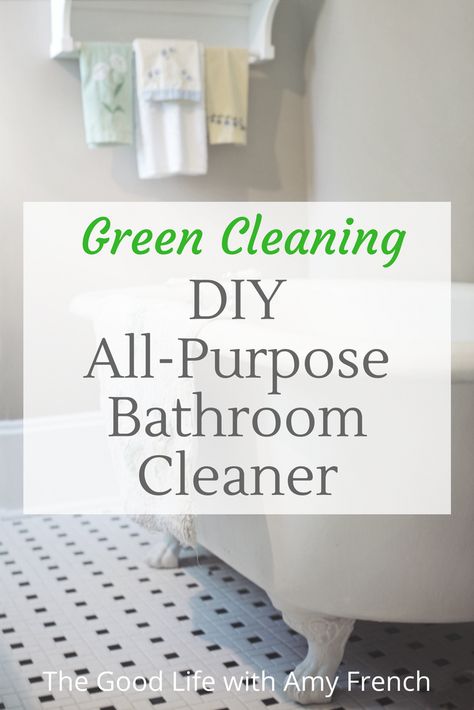 DIY All-Purpose Bathroom Cleaner Diy Bathroom Cleaner Vinegar, Diy Cleaning Products Bathroom, Homemade Bathroom Cleaner, Natural Bathroom Cleaner, Diy Bathroom Cleaner, Clean Your Bathroom, Natural Showers, Cleaning Diy, Natural Bathroom