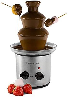 Andrew James Chocolate Fountain Machine for Kids & Parties | 3 Tier Stainless Steel Fondue 0.9L Capacity | Independent Heat & Motor Controls: Amazon.co.uk: Kitchen & Home Chocolate Fountain Machine, Chocolate Fondue Fountain, Fondue Fountain, Chocolate Fountain, Small Fountains, Unique Bowls, Evening Meals, Drip Tray, Decor Essentials