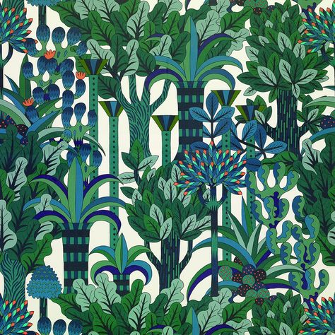 Magnetic Wallpaper, Indian Garden, Milan Design Week, Botanical Drawings, Textile Patterns, Of Wallpaper, Textile Prints, Blue And Green, Textures Patterns