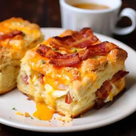 Tasty Recipes - Christmas Morning Bacon, Egg and Cheese... Christmas Morning Bacon Egg And Cheese Biscuit Bake, Cheese Biscuit, Bacon Egg Cheese, Bacon Egg And Cheese, Egg Cheese, Egg And Cheese, Cheese Biscuits, Biscuit Bake, Recipes Christmas