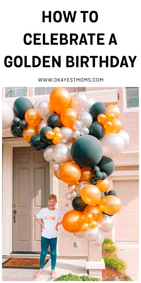 Golden Party Theme Decor, 31st Golden Birthday Ideas, Golden Birthday Appetizers, You’re So Golden Birthday Party, Golden 2nd Birthday Boy, Golden Birthday Party Theme, First Golden Birthday Boy, Golden Birthday Cakes For Boys, Boy Golden Birthday Ideas