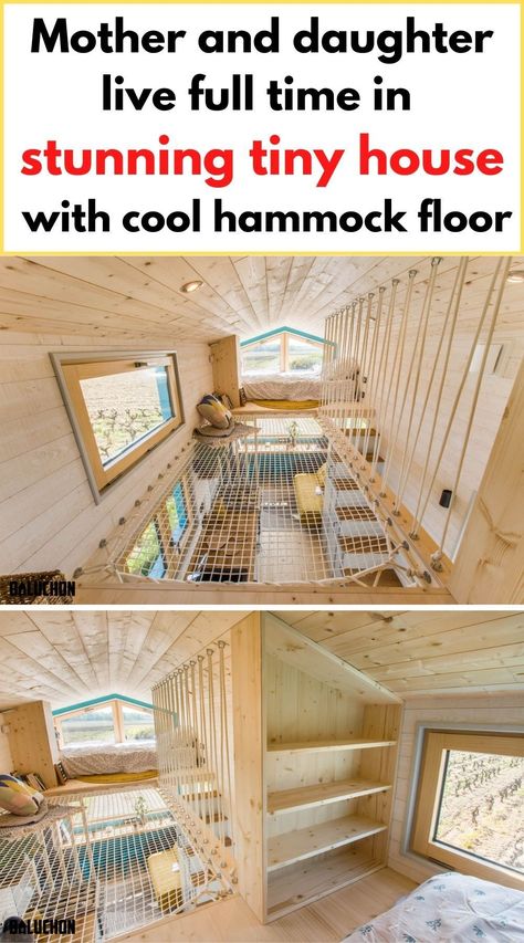 Small Home Organization Ideas, Small Home Storage Ideas, Small Home Storage, Small Home Organization, Hammock Floor, Home Storage Ideas, Tiny House Storage Ideas, Small House Organization, Hammock Netting