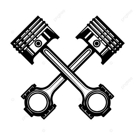 Crossed Pistons Drawing, Gambar Piston, Logo Piston, Piston Vector, Drawing Motorcycle, Piston Tattoo, Julie Lee, Pistons Logo, Cycle Drawing