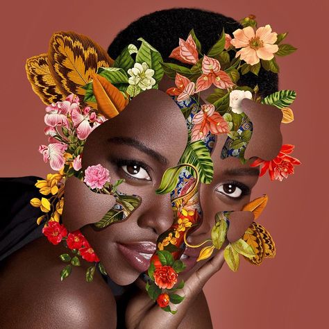 Marcelo Monreal Cuts Open Pop Culture Icons to Reveal Inner Beauty | Hi-Fructose Magazine Art Du Collage, Collage Kunst, Flowers In Her Hair, Surreal Collage, Modern Art Paintings, A Level Art, Collage Artists, Art Floral, Art Plastique