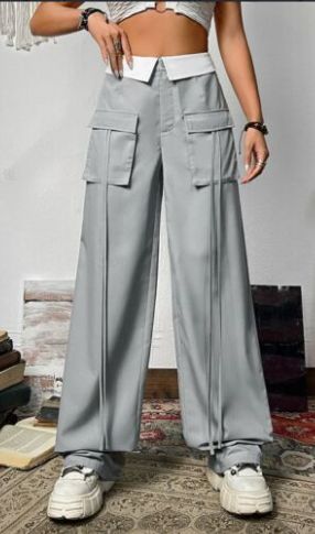 Celana Fashion, Mode Kimono, Women Cargo Pants, Trouser Design, Shein Icon, Cargo Pants Outfit, Cargo Pants Women, Cargo Pant, Pants Outfit