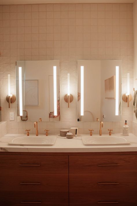 Kohler Vanity, Kohler Artifacts, Wall Mount Sink, Backlit Mirror, To My Friend, Boys Bathroom, Led Vanity, House Decorating, Bath Remodel