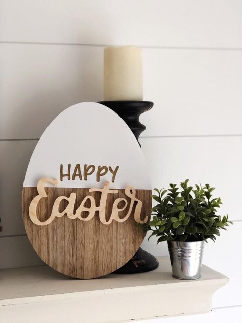 Spring Cnc Projects, Easter Engraving Ideas, Easter Glowforge Projects, Easter Laser Cut Ideas, Spring Laser Projects, Easter Lasercut Ideas, Easter Laser Ideas, Laser Cut Decor, Happy Easter Sign