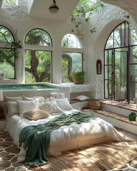 Mediterranean Bedroom, Dream Life House, Dream House Rooms, Mediterranean Home, Mediterranean Homes, Dream House Interior, Pretty House, Dream Rooms, Dream House Decor