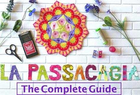 Everything you need to know to get started with the La Passacaglia Quilt~! La Passacaglia Quilt Pattern Free, La Passion Quilt, Millefiori Quilt Pattern, Passacaglia Quilt, La Passacaglia Quilt, Millefiori Quilts, Crumb Quilt, English Paper Piecing Quilts, Choosing Fabric