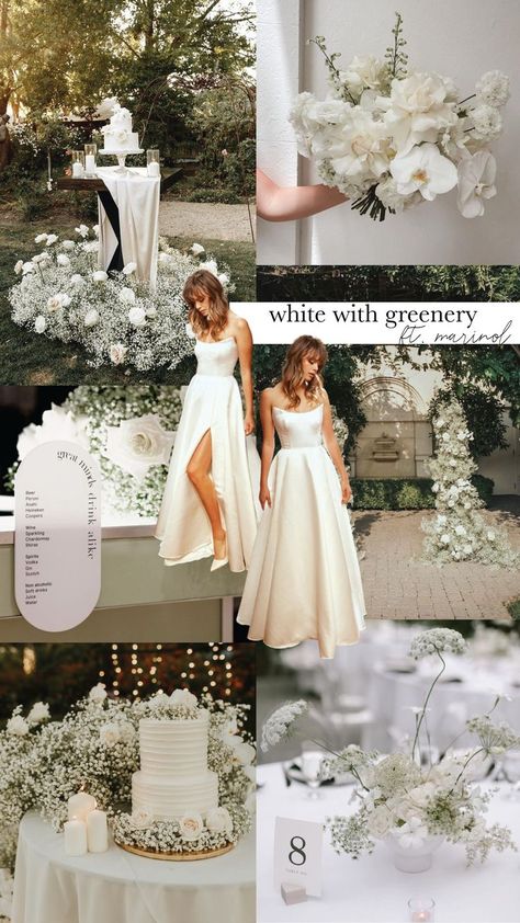 Trish Peng, Greenery Wedding Theme, Wedding Flower Design, Dream Wedding Decorations, White Wedding Theme, All White Wedding, Future Wedding Plans, Minimal Wedding, Future Mrs