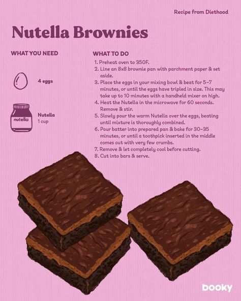 Nutella Brownies Recipe, How To Make Nutella, Homemade Recipe Books, Miles Morales Icon, Wholesome Comics, Homemade Cookbook, Nutella Brownies, Food Infographic, Rwby Comic