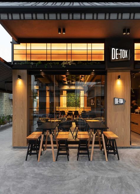 Japanese Restaurant Exterior, Restaurant Exterior Design, Japanese Restaurant Design, Greek Coffee, Restaurant Exterior, 카페 인테리어 디자인, Coffee Shop Design, Cafe Interior Design, Cafe Shop