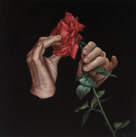 James Guppy | ACRYLIC | Plucking the Rose II Art Sites, Flowers For You, Mid Autumn Festival, Love Rose, Red Flower, Flower Images, The Rose, Red Flowers, Surrealism